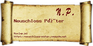 Neuschloss Péter névjegykártya
